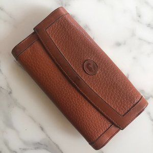 Vintage Dooney & Bourke Leather Tri-Fold Wallet